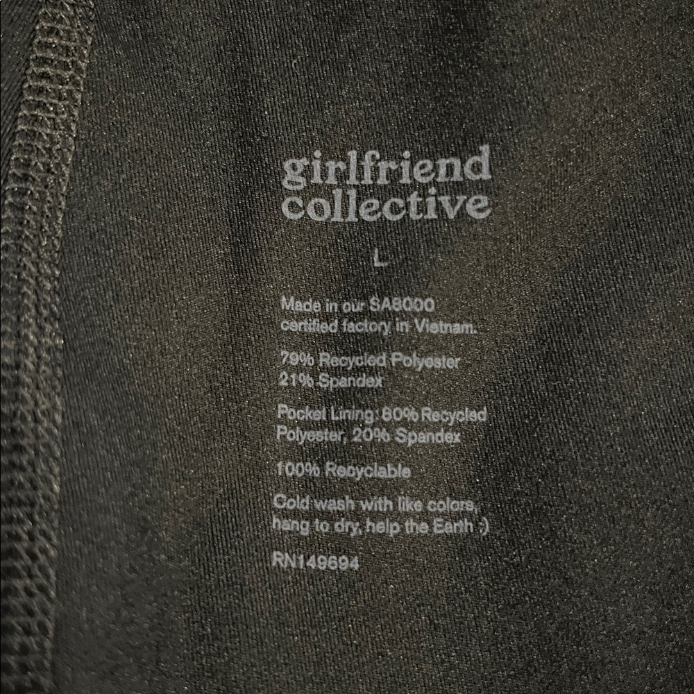 NWT Girlfriend Collective BLACK SKORT Women's Large NEW Mini Pickleball Tennis - Picture 4 of 6